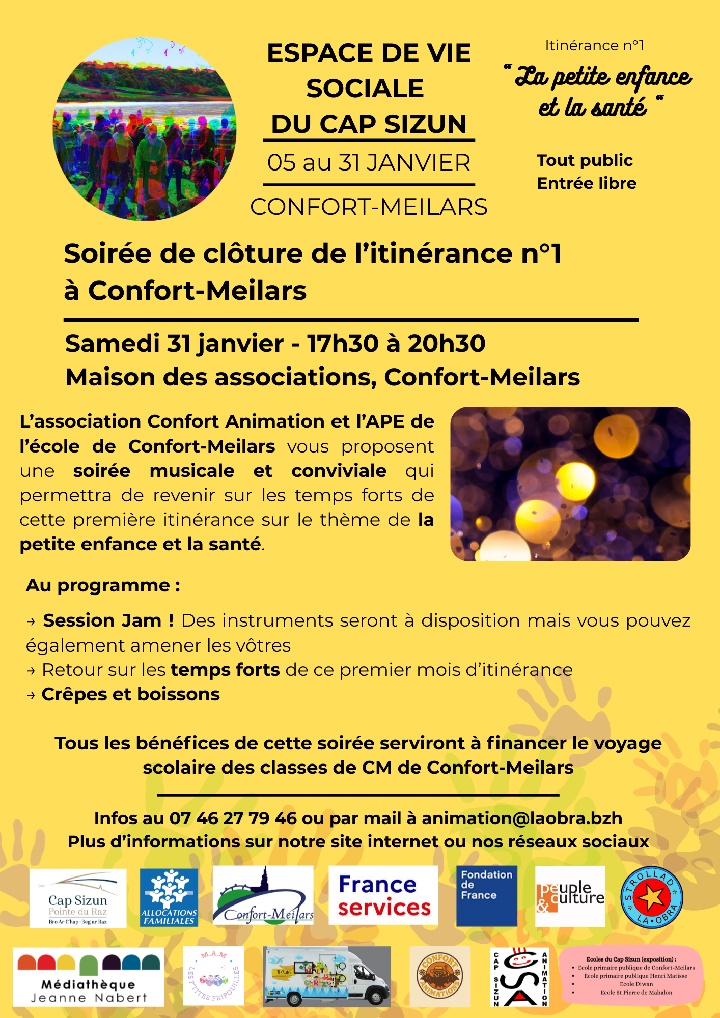 Affiche EVS soirée de cloture 31 Janvier